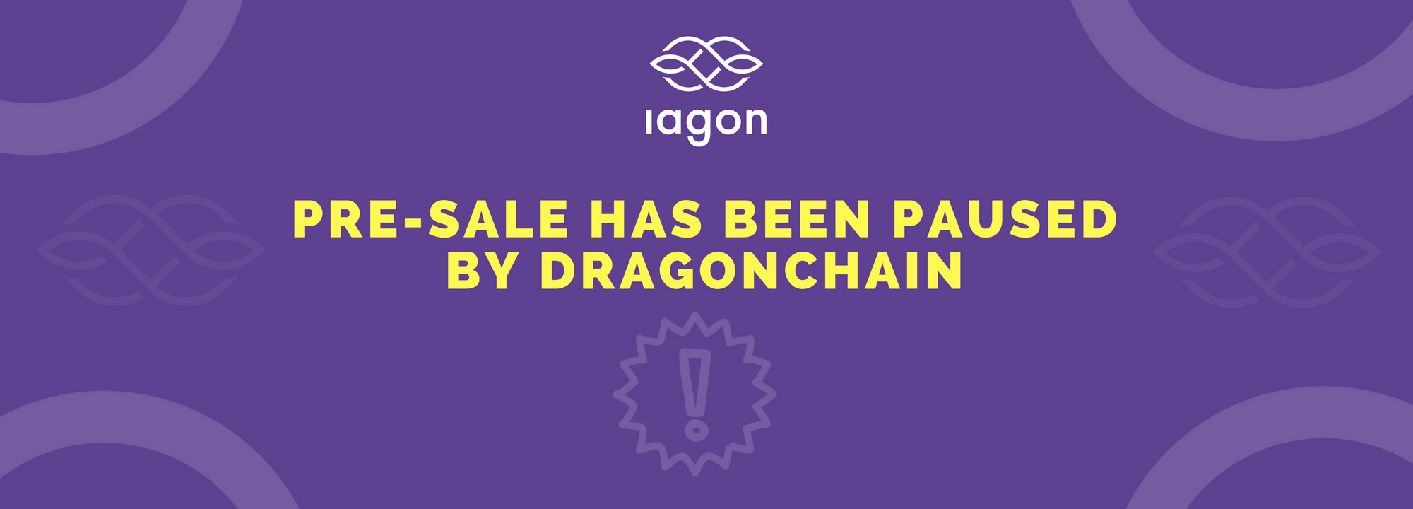 The IAGON Pre-Sale has been PAUSED by Dragonchain